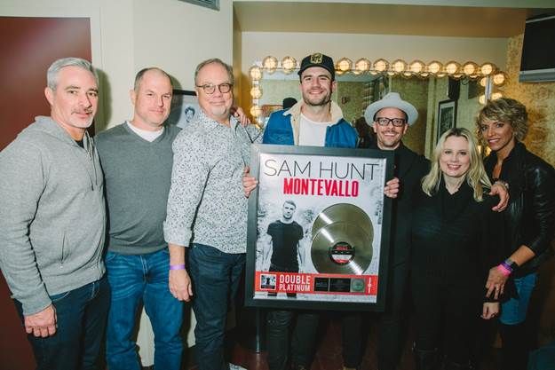 SAM HUNT SURPRISED WITH A DOUBLE PLATINUM PLAQUE FOR MONTEVALLO