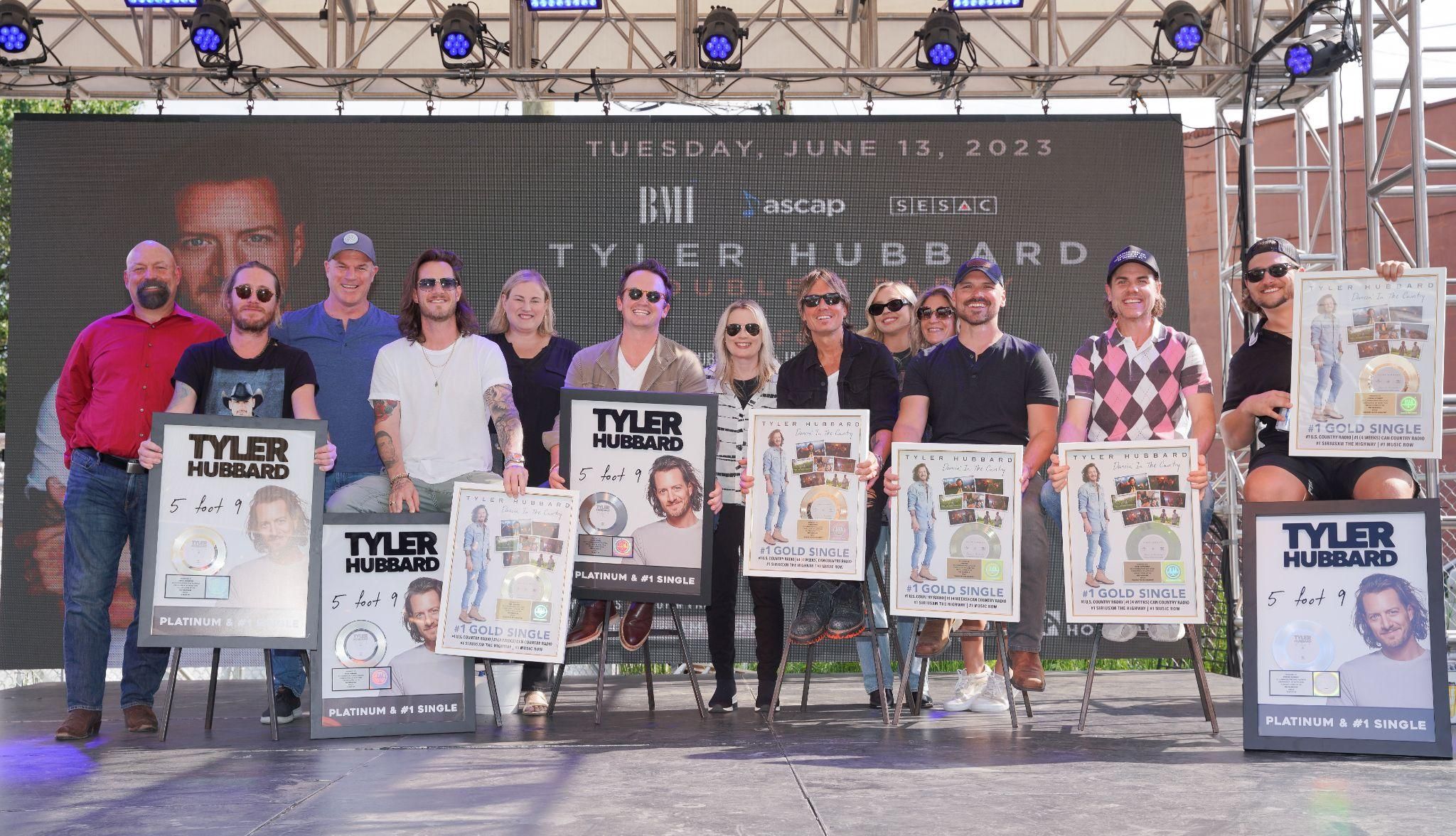 TYLER HUBBARD CELEBRATES WITH DOUBLE NO. 1 PARTY FOR “5 FOOT 9” AND “DANCIN’ IN THE COUNTRY”