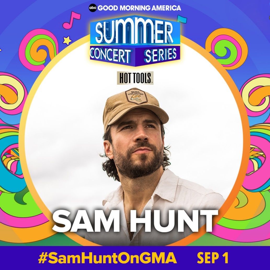 Sam Hunt Hits the GMA Summer Concert Stage this Friday, Sept. 1