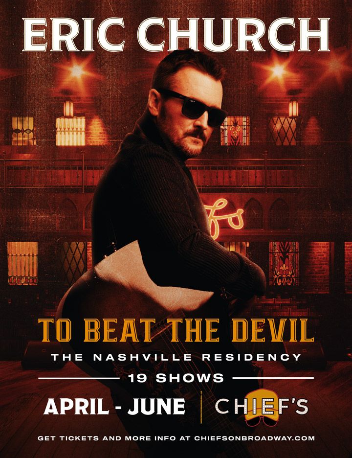 “Eric Church: To Beat The Devil” 19-Show Chief’s Residency Announced; Grand Opening Set: 4/5/24