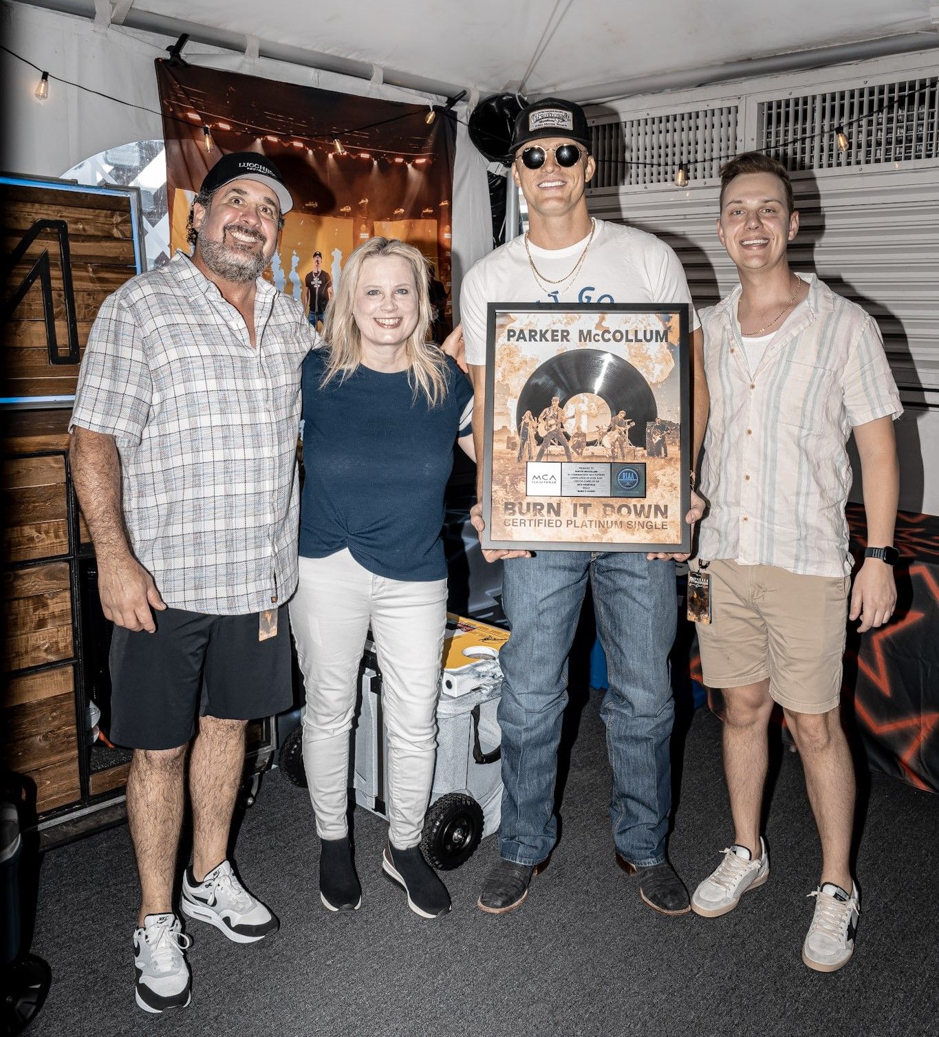 Parker McCollum Celebrates His Birthday with RIAA Certified Platinum Award for His Blazing Hit “Burn It Down”