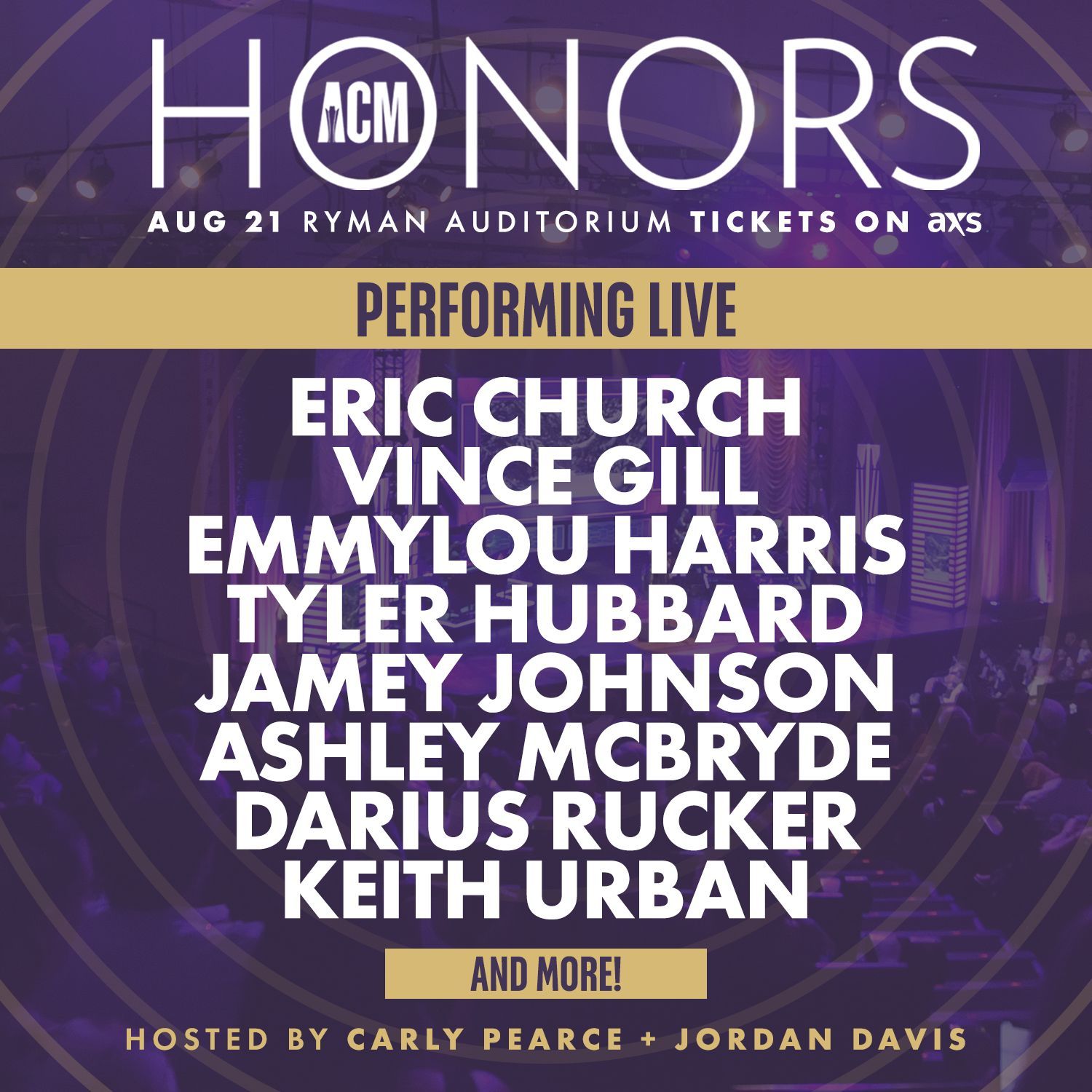 First Round of Performers Announced for the 17th ACM Honors