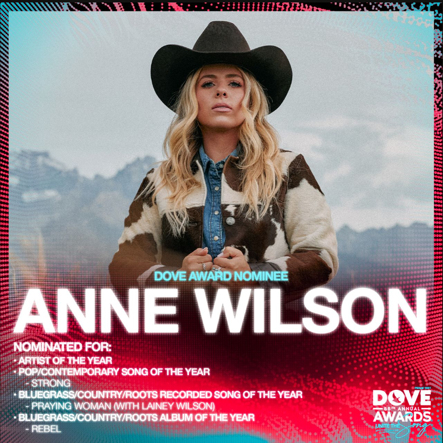 Anne Wilson Secures Four GMA Dove Award Nominations