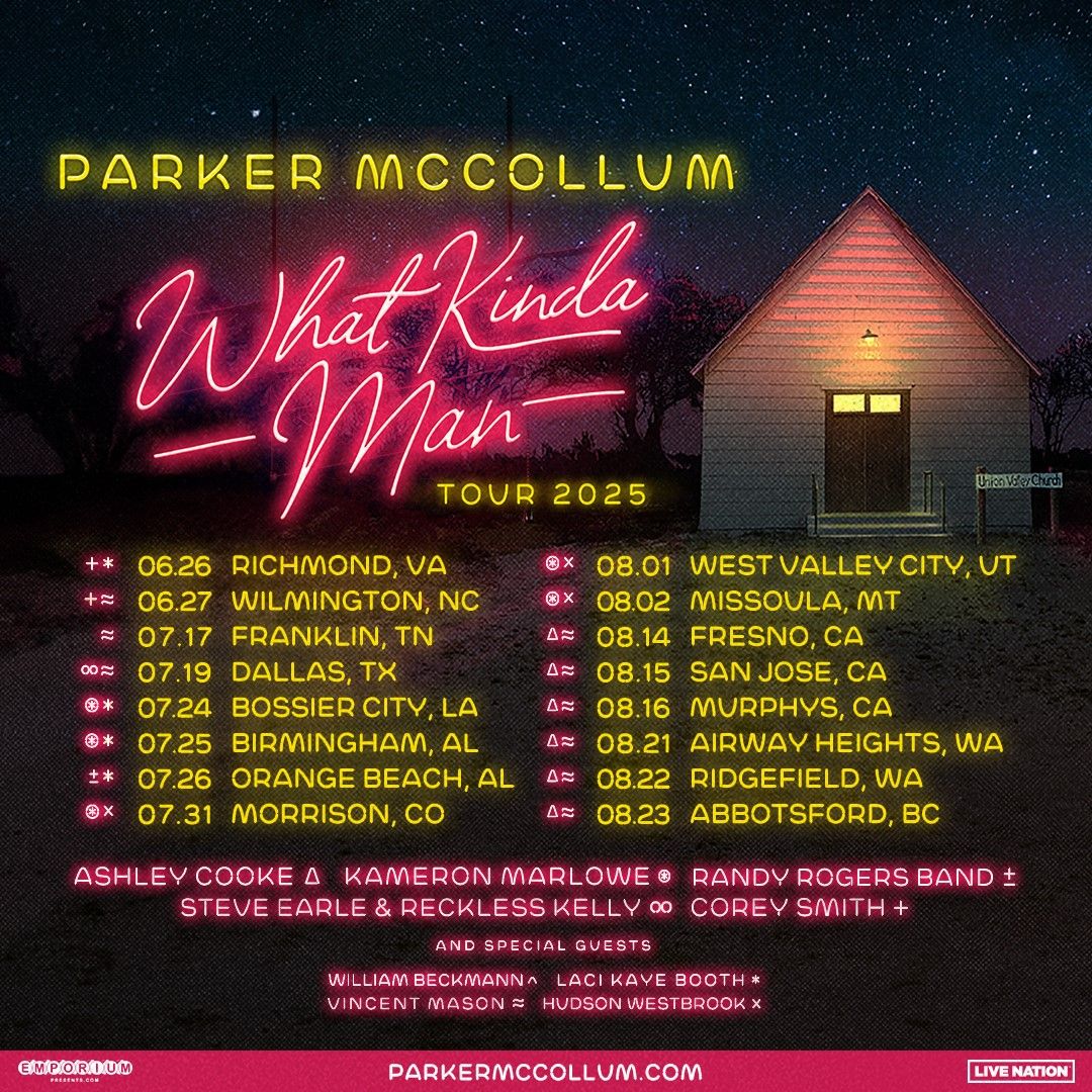 Parker McCollum Announces Additional Dates for 2025 What Kinda Man Tour